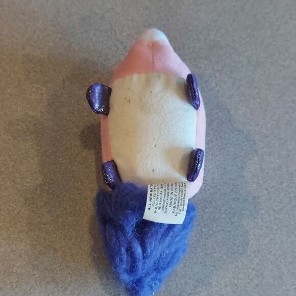 Fuzzee Tails Pink Purple Unicorn Abra 6" Plush Glitter Eyes Stuffed Animal - Picture 6 of 7